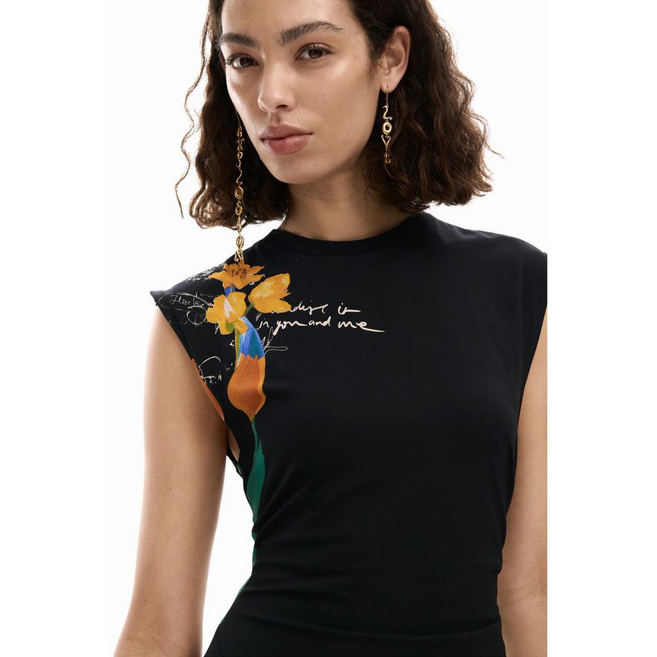 Desigual Ärmelloses Midikleid mit asymmetrischem Saum  