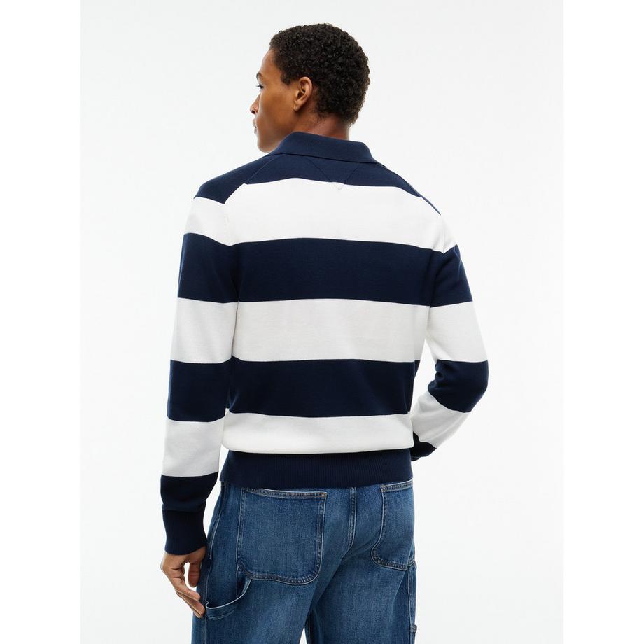 TOMMY JEANS Pullover a Collo Polo Maniche Lunghe  
