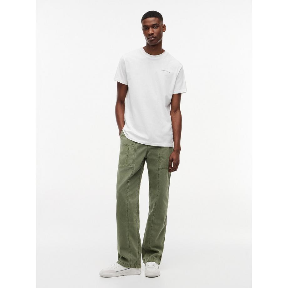 TOMMY JEANS T-shirt Slim Fit Girocollo con Logo  