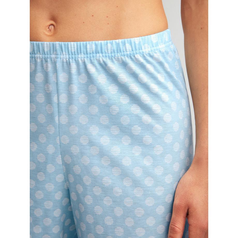 CALIDA Pyjama Set mit V-Ausschnitt Top und gemusterten Shorts  