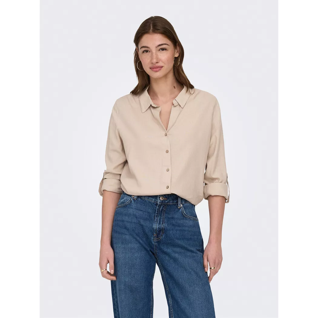 ONLY Hemdbluse ONLGOA 3/4 Strap Linen Blouse