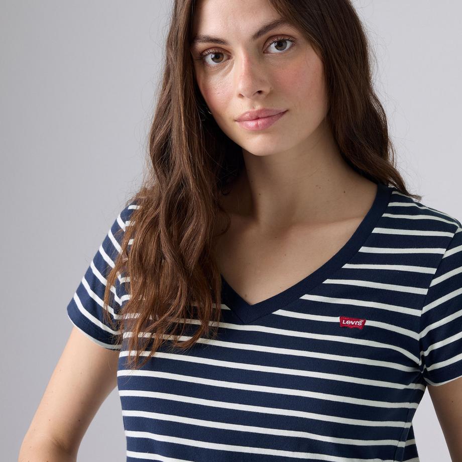 Levi's® T-shirt a righe scollo a V  