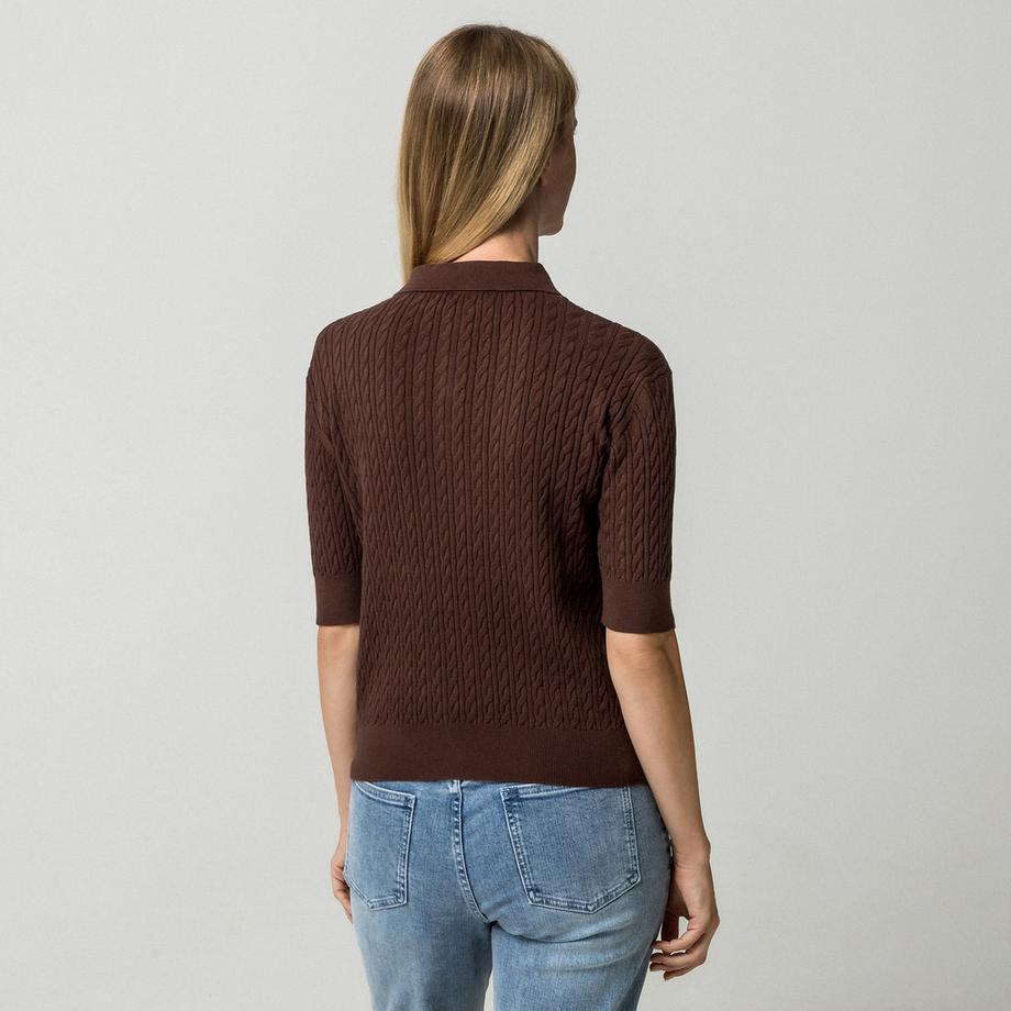 Manor Woman Pull manches courtes col polo  