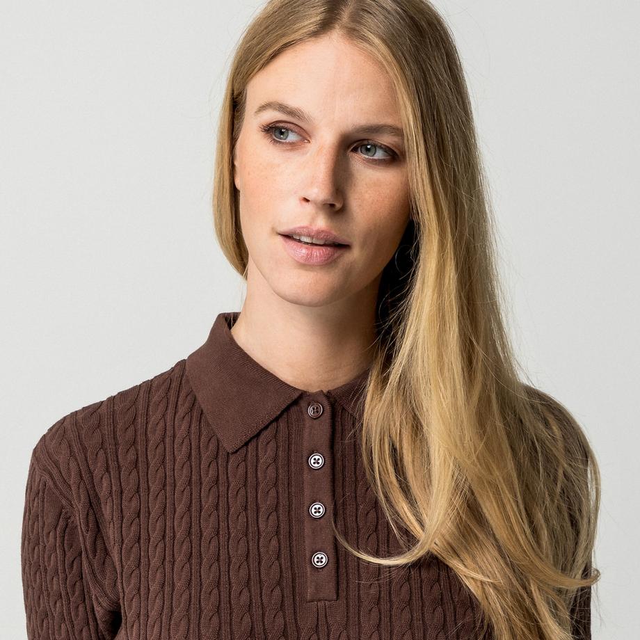 Manor Woman Pull manches courtes col polo  