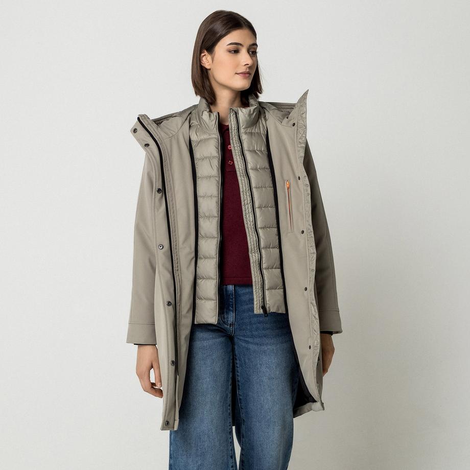 Manor Woman Parka con cappuccio rimovibile  