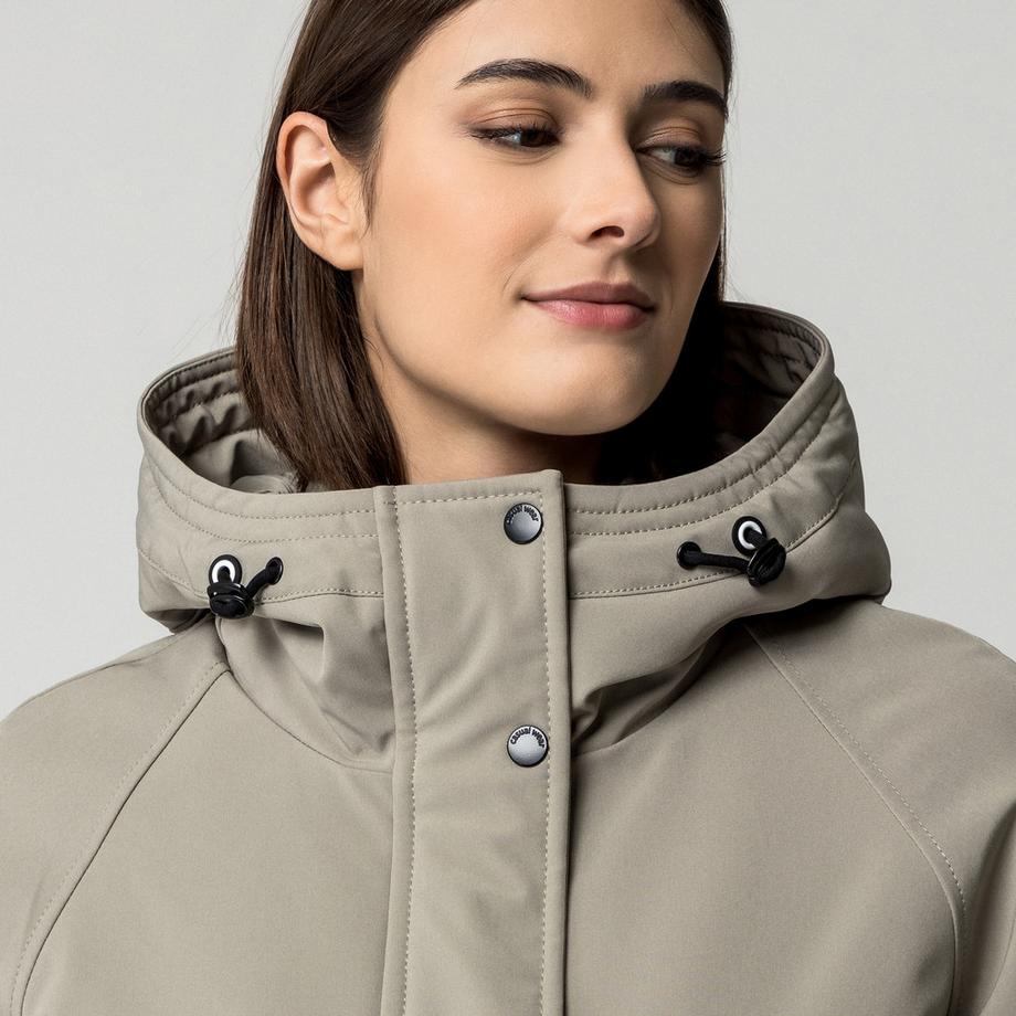 Manor Woman Parka con cappuccio rimovibile  