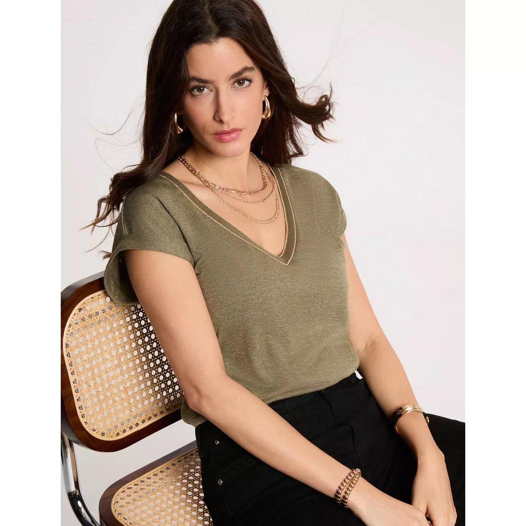Morgan - T-Shirt, für Damen, Grün Größe XL