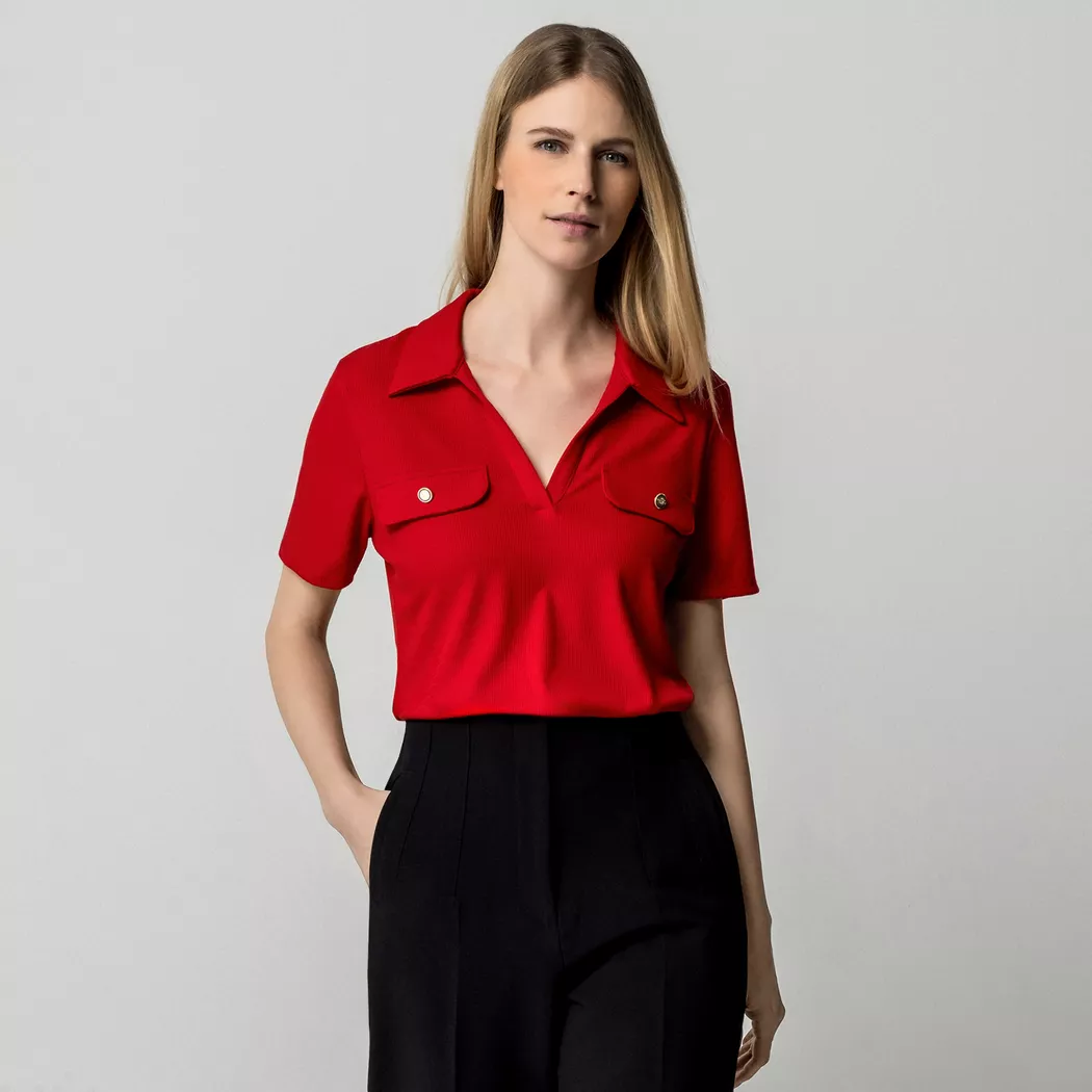 Morgan - T-Shirt, für Damen, Rot, Größe S