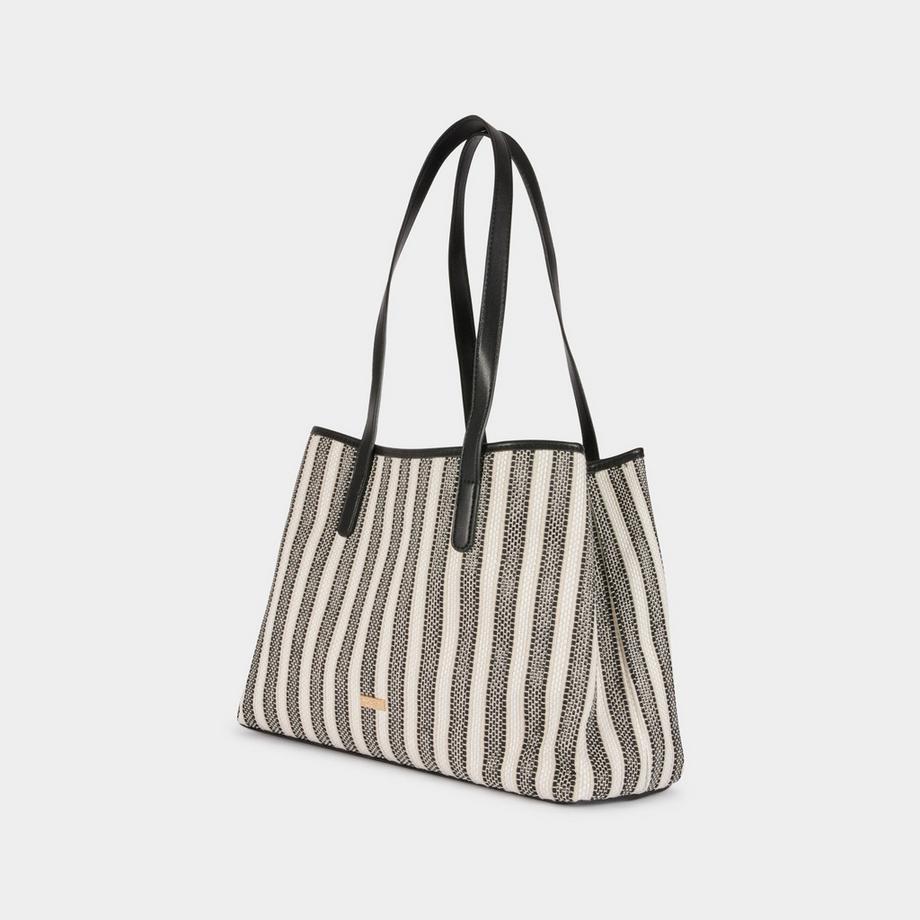 MORGAN Borsa a mano a righe con ciondolo a cuore  