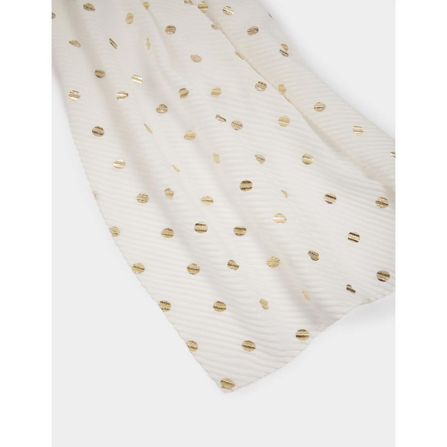 MORGAN Foulard plissé à pois dorés  