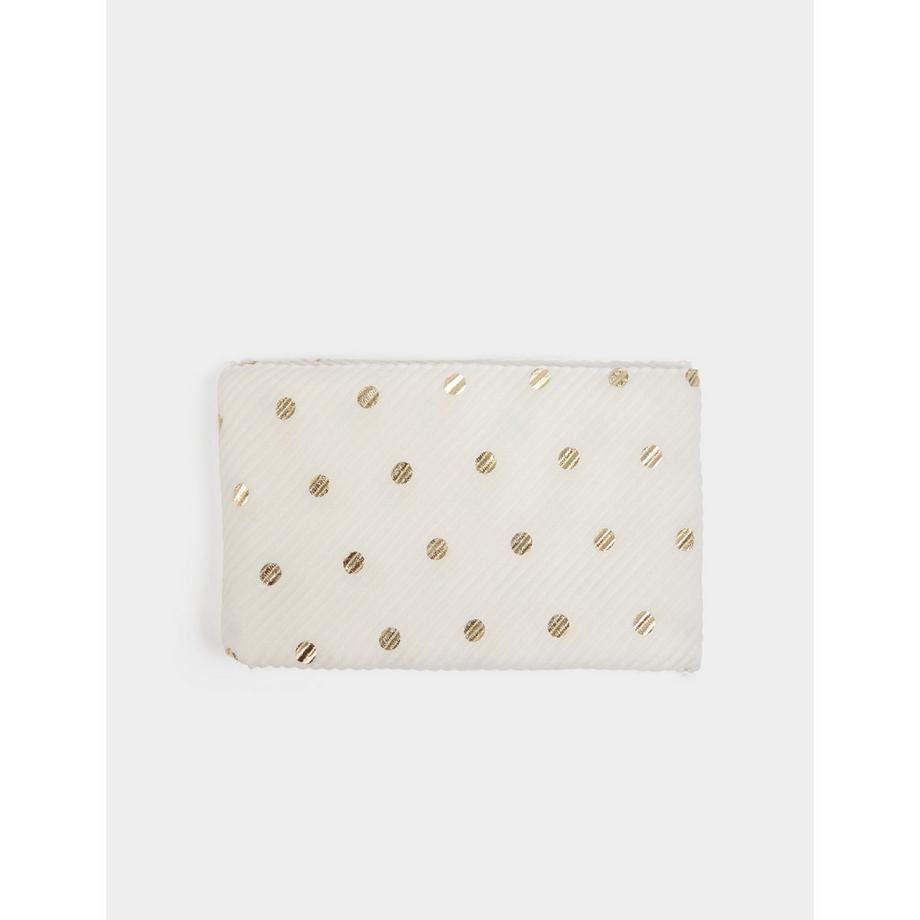 MORGAN Foulard plissé à pois dorés  