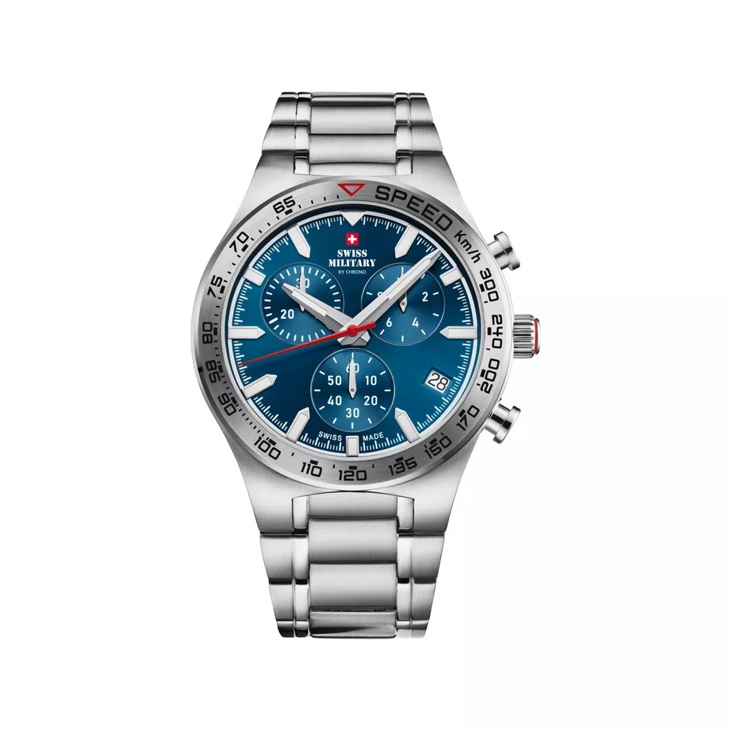 Swiss Military - Chronograph Uhr, 43mm, Silber 2