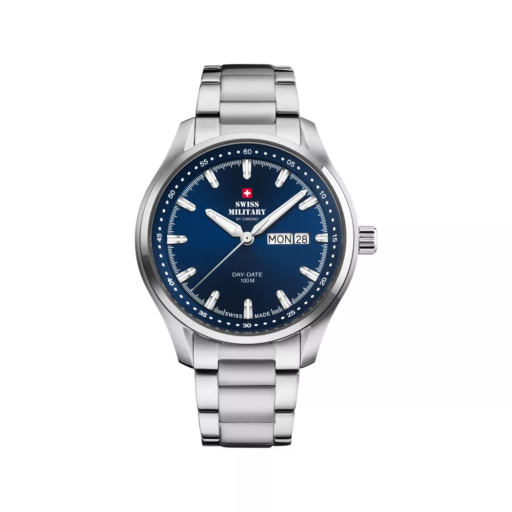 Swiss Military Classic Analog Watch Silver 42mm 3