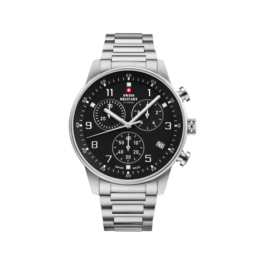 Swiss Military - Chronograph Uhr, 41mm, Silber