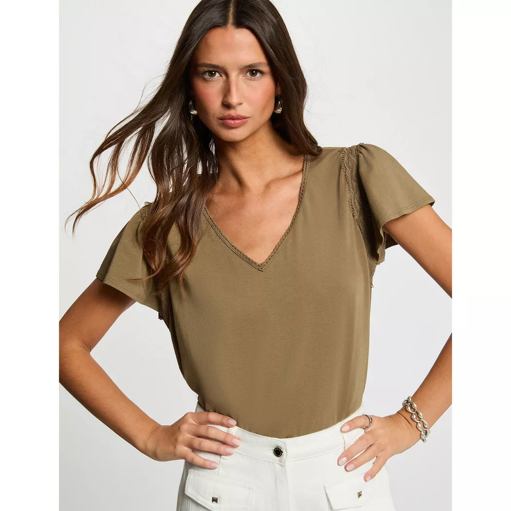 Morgan - T-Shirt, für Damen, Grün Größe S 2