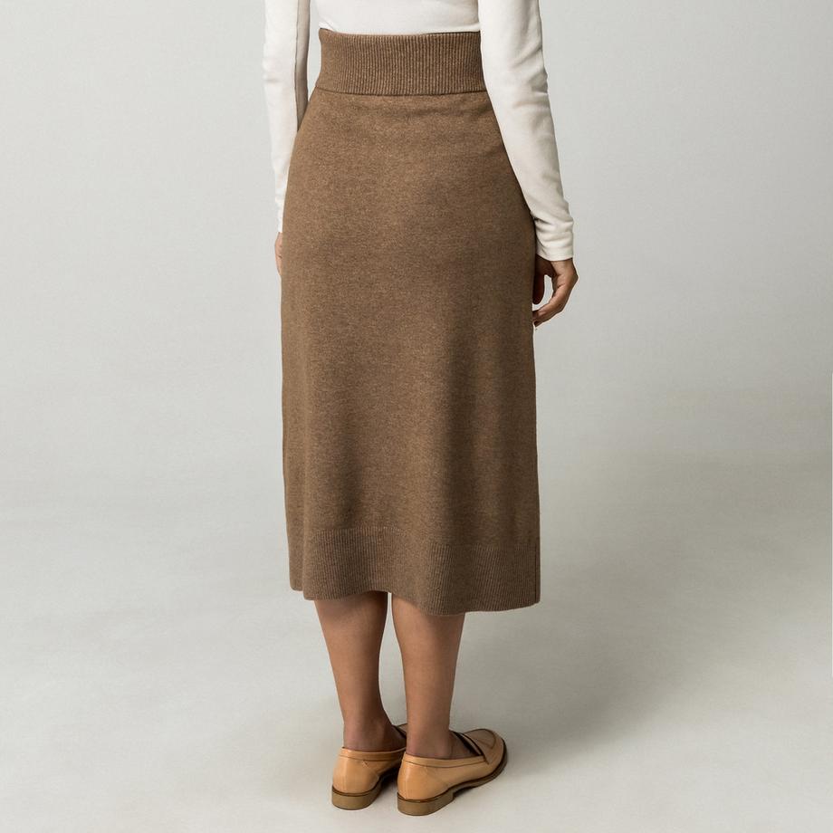 Manor Woman Midi Rock mit geripptem Bund  