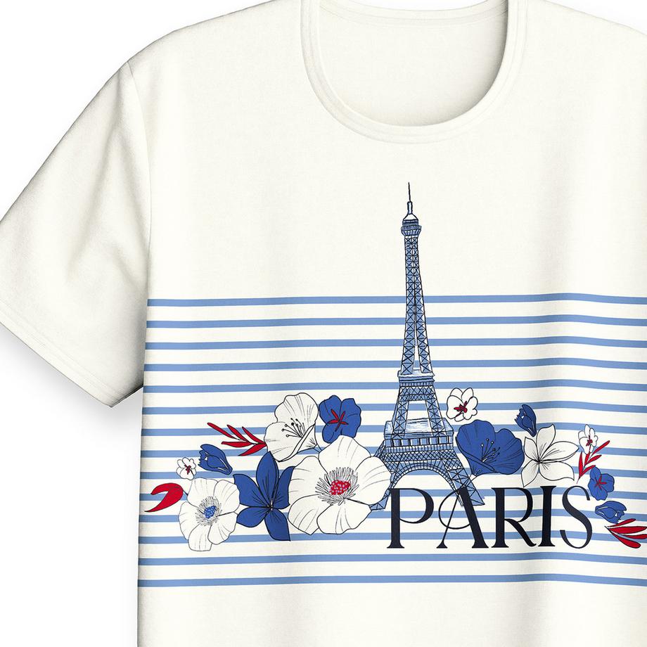 CALIDA Ensemble de pyjama à manches courtes imprimé Paris  