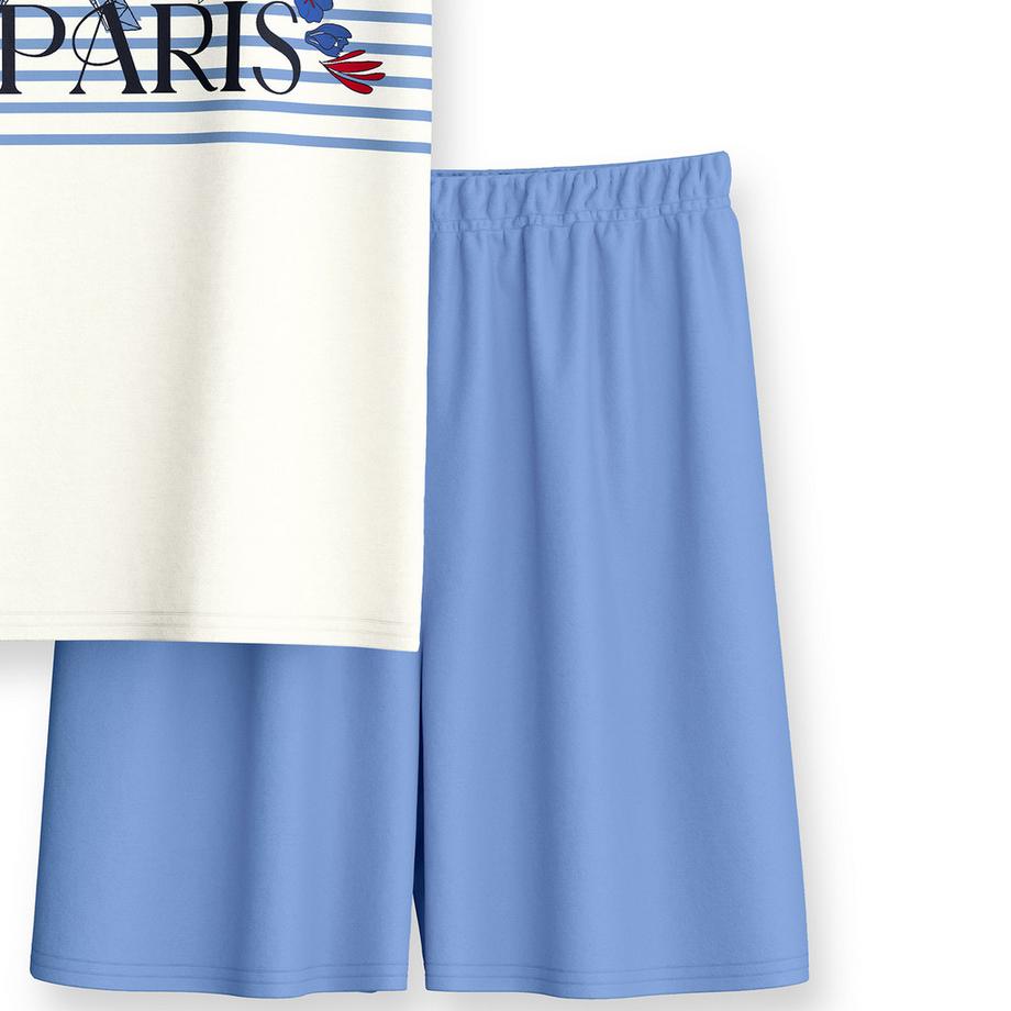 CALIDA Ensemble de pyjama à manches courtes imprimé Paris  