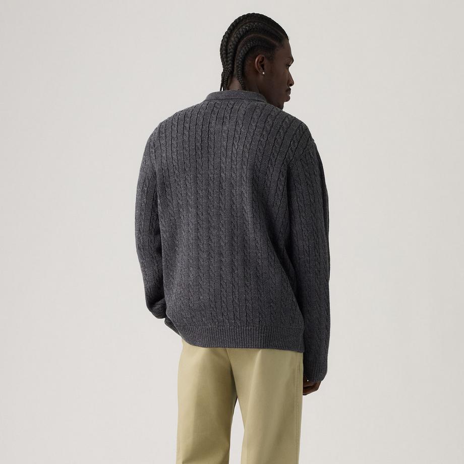 Levi's® Pull à col et demi-zip avec tricot torsadé  