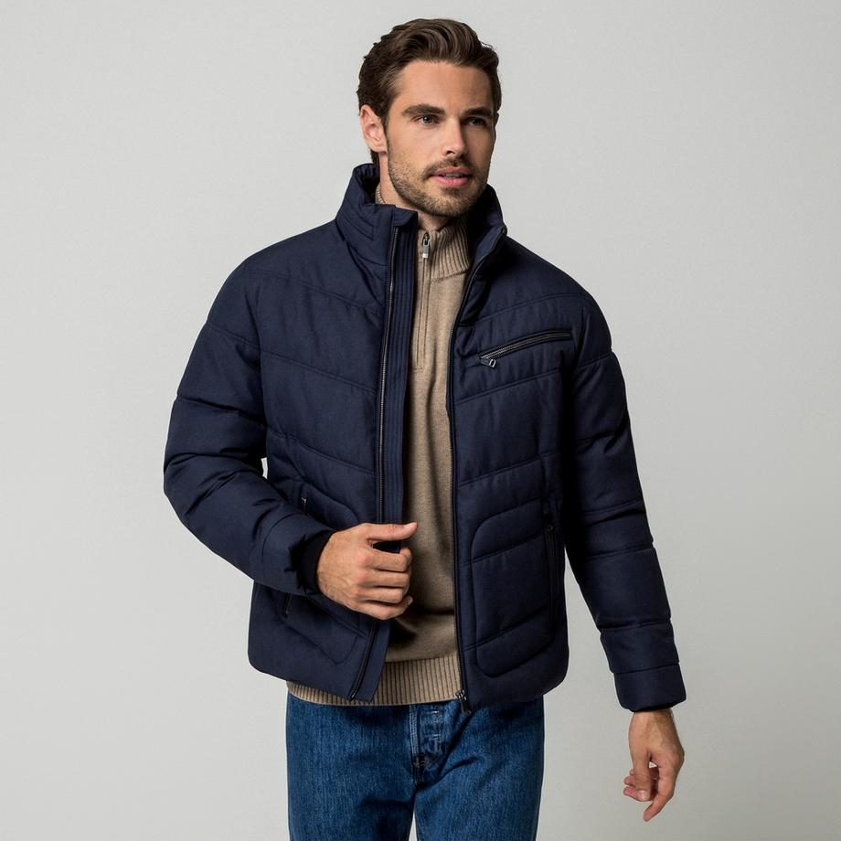 Manor Man Daunenjacke mit Stehkragen  