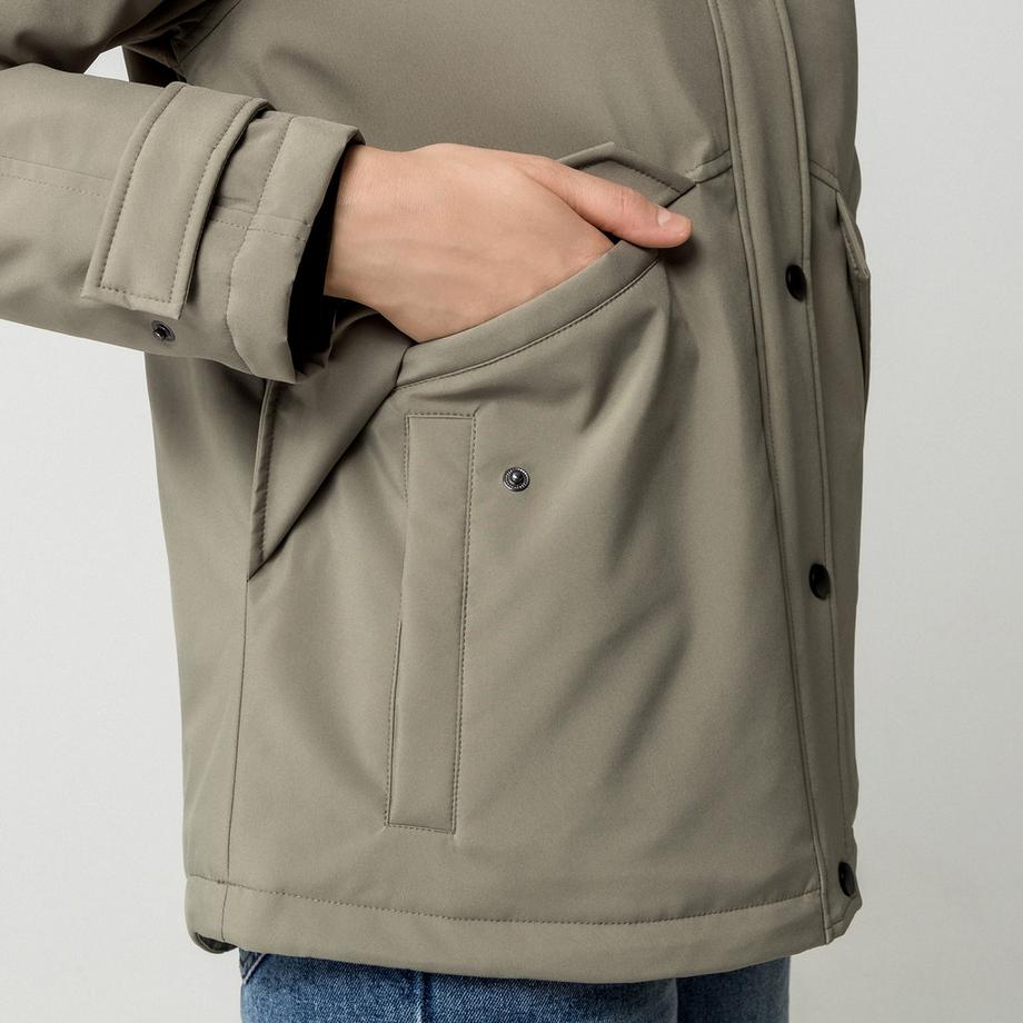 Manor Woman Parka con cappuccio amovibile  