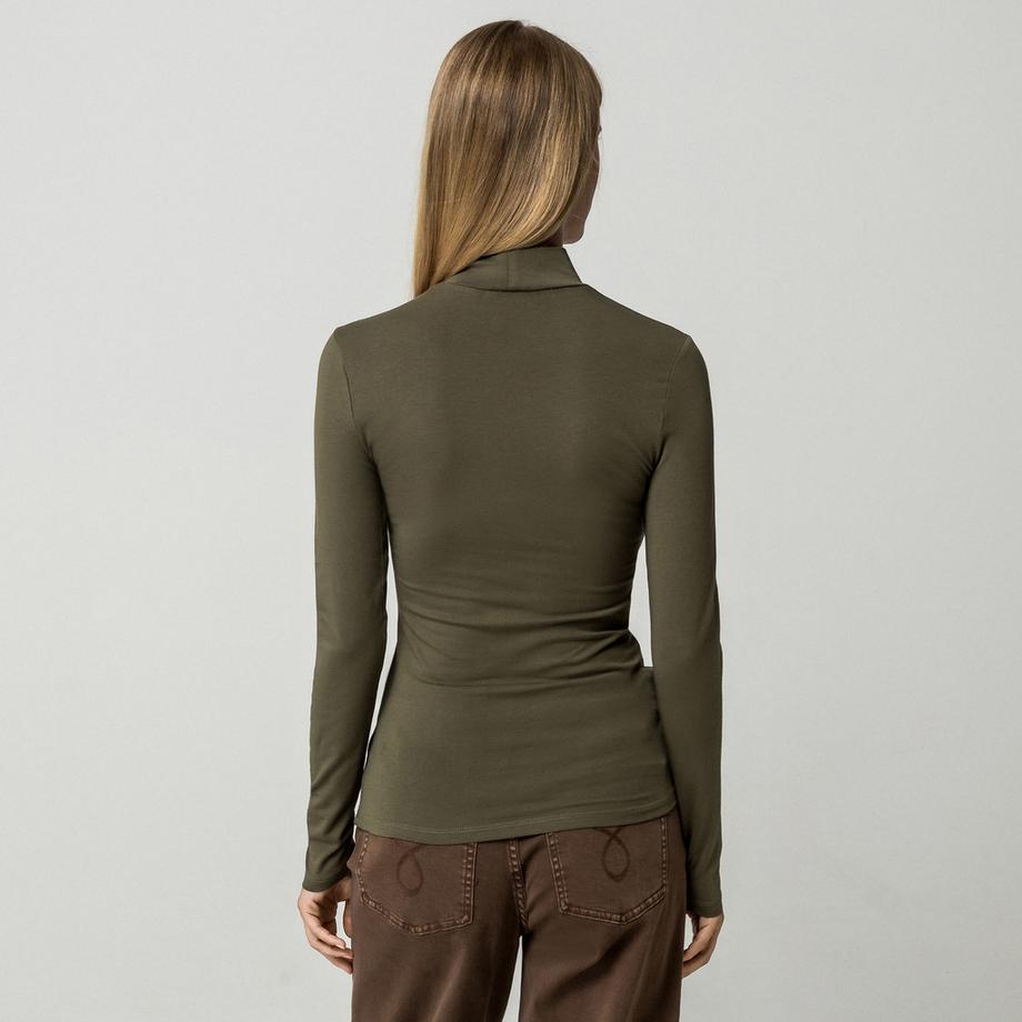 Manor Woman Langarm T-Shirt mit Stehkragen  