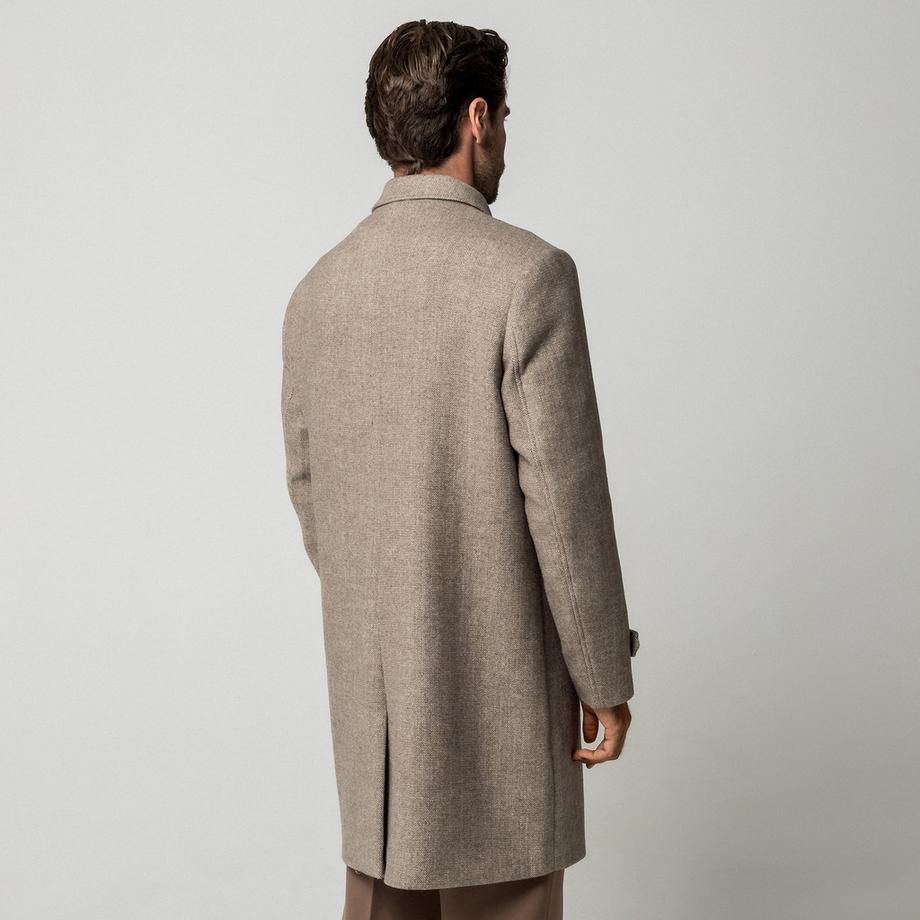 Manor Man Cappotto monopetto in misto lana  