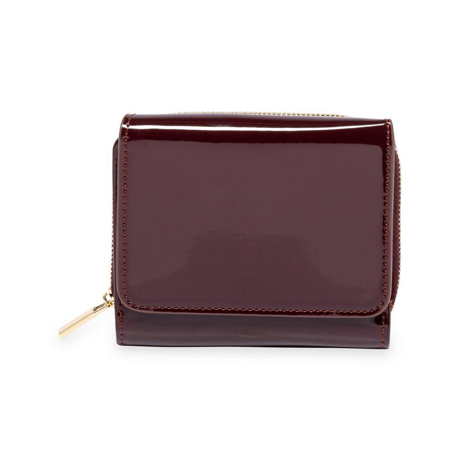 Manor Woman Portefeuille en cuir verni avec fermeture éclair  