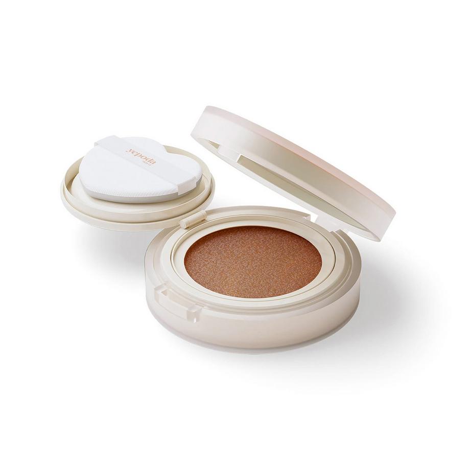 The Dewy Day - Fond de teint cushion à base de niacinamide, abricot et SPF 30