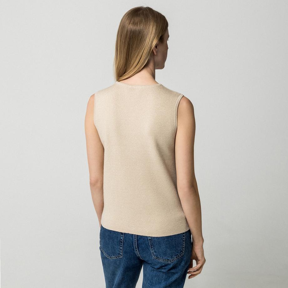 VILA Ärmellose V-Ausschnitt Knopfleisten-Gilet  