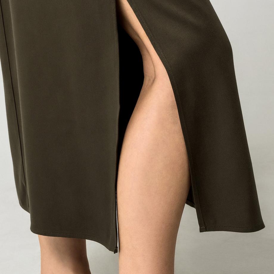 Manor Woman Abito midi con cintura a fiocco  