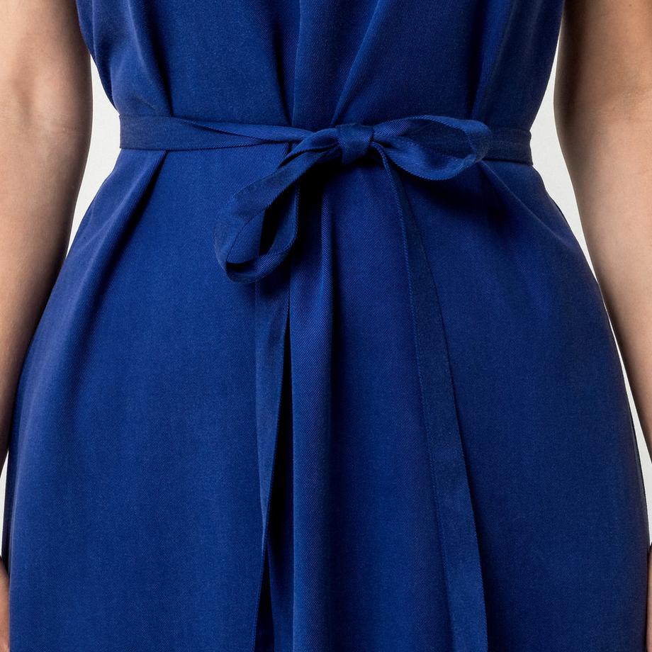 Manor Woman Abito midi con cintura a fiocco  