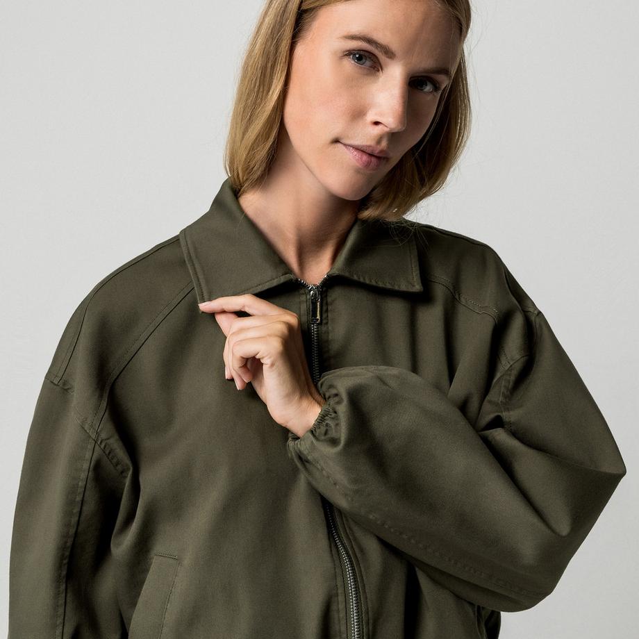 Manor Woman Veste bomber avec fermeture éclair et poignets côtelés  