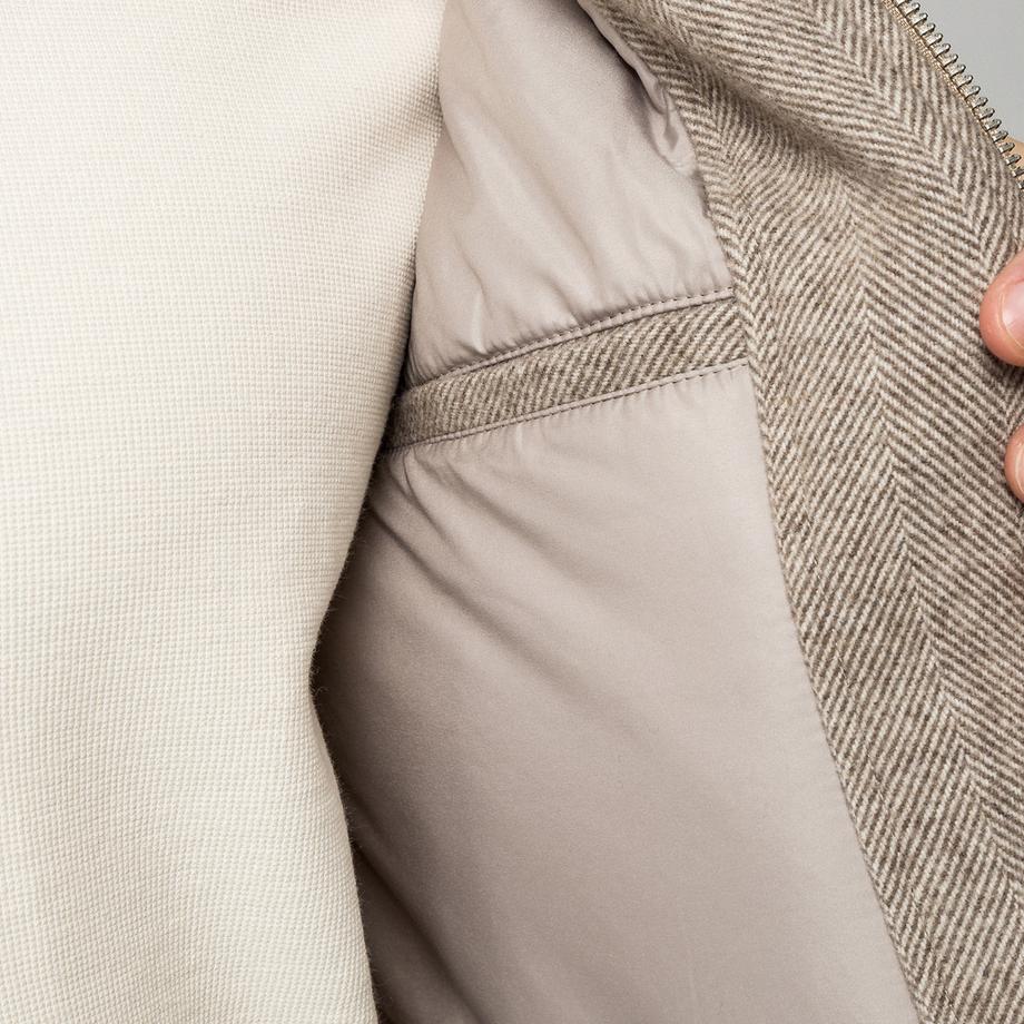 Manor Man Veste Herringbone avec col et poches avant  