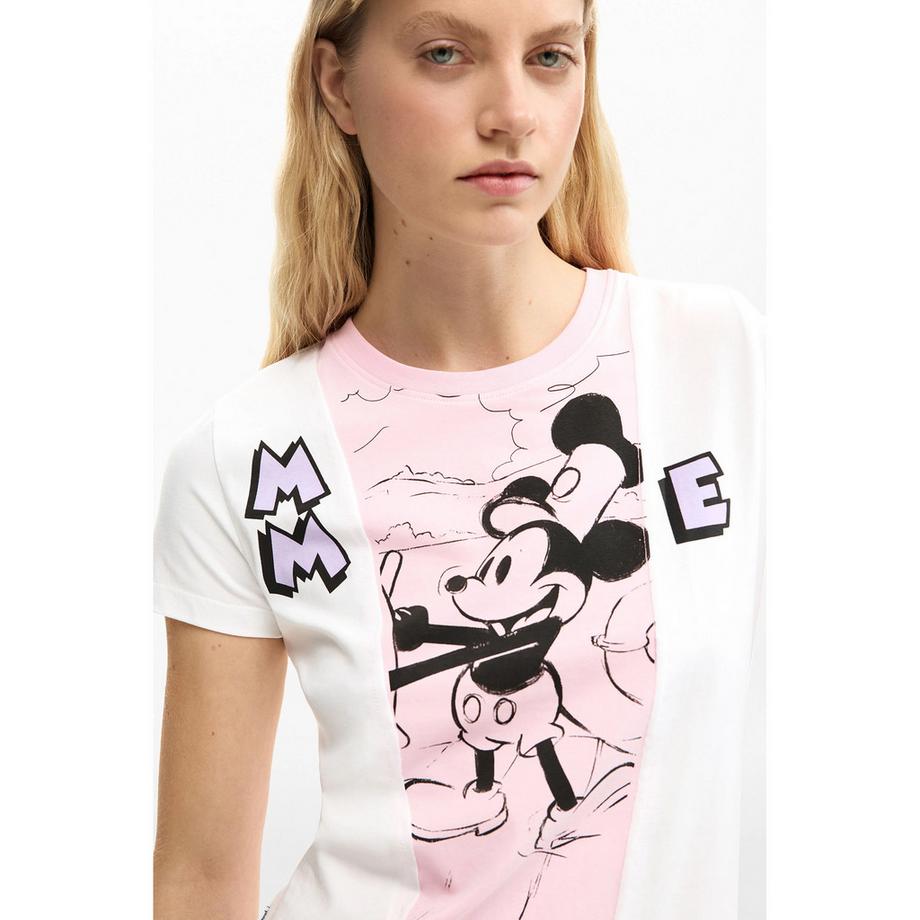 Desigual Mickey Mouse Print T-Shirt Regular Fit  