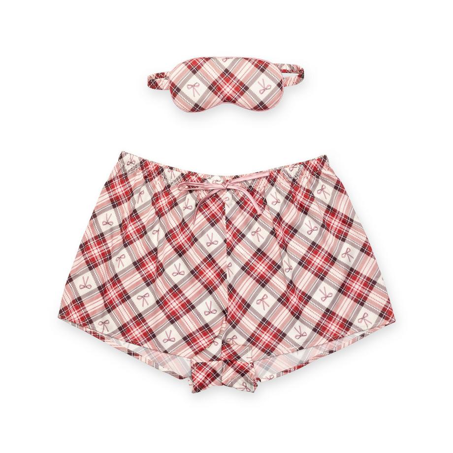 Manor Woman Kariertes Pyjama Set mit Augenmaske  
