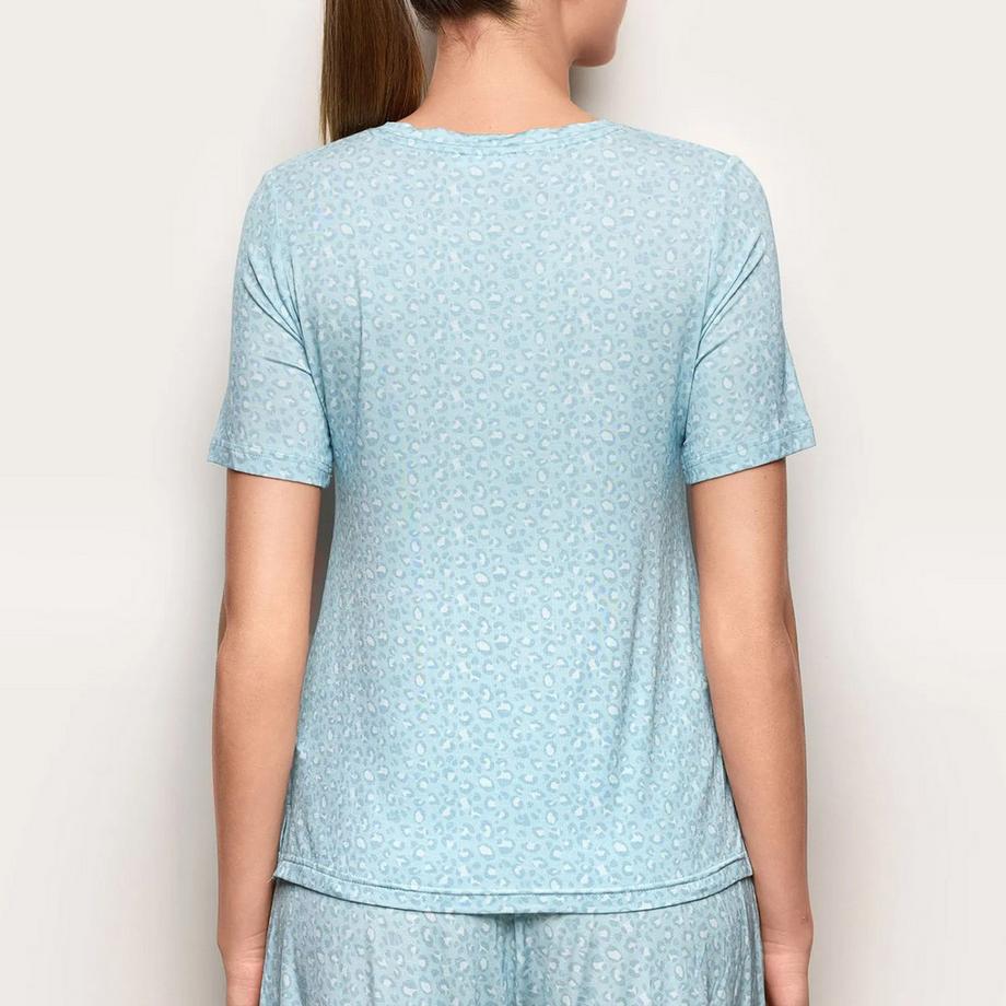 Yamamay Maglia a Maniche Corte Stampa Animalier  