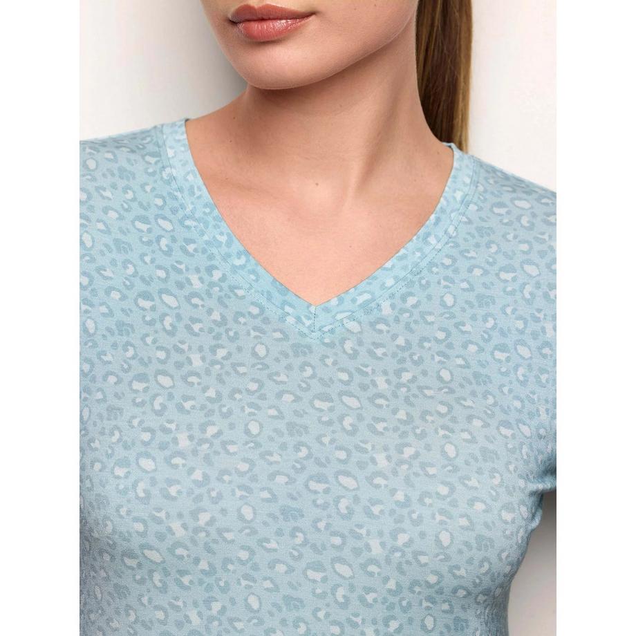 Yamamay Maglia a Maniche Corte Stampa Animalier  