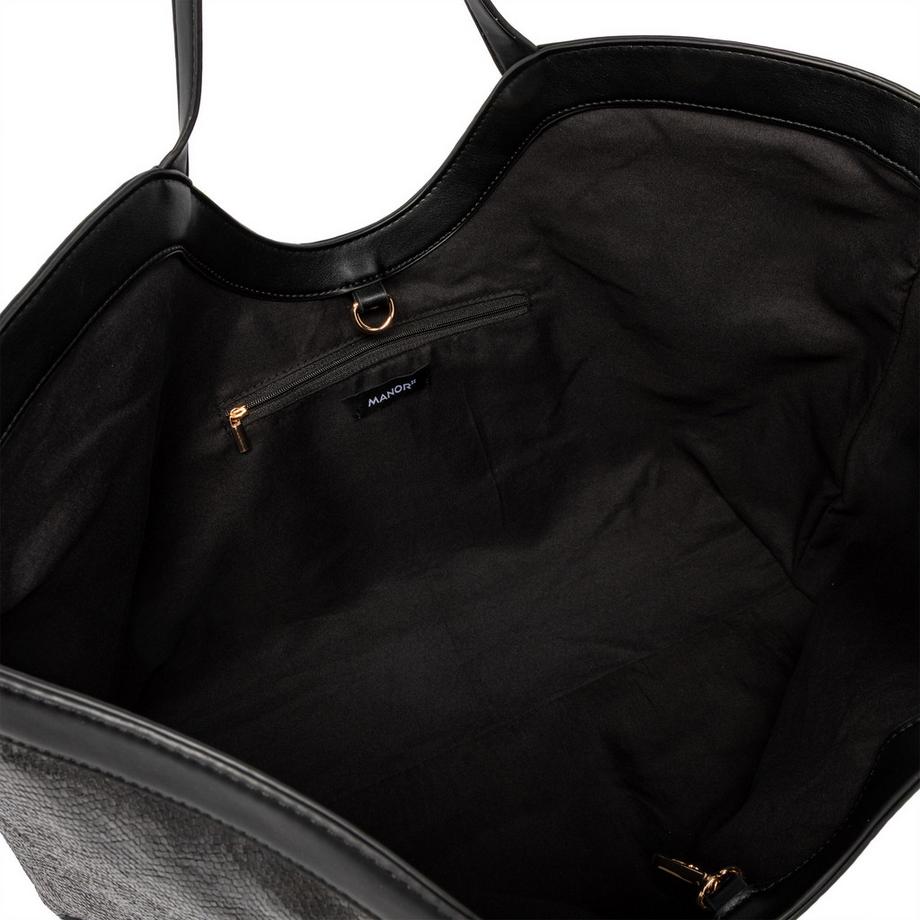 Manor Woman Sac shopper à imprimé serpent  
