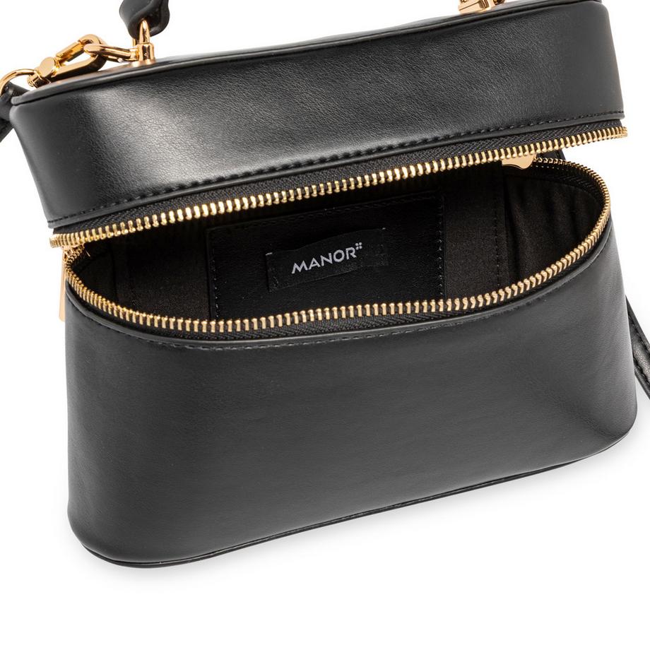 Manor Woman Borsa con manico superiore e finiture dorate  