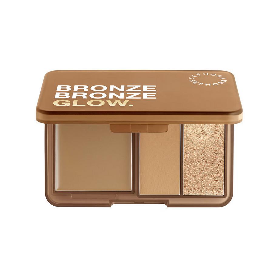 Bronze Bronze Glow Palette - Trio di bronzer e highlighter multi texture