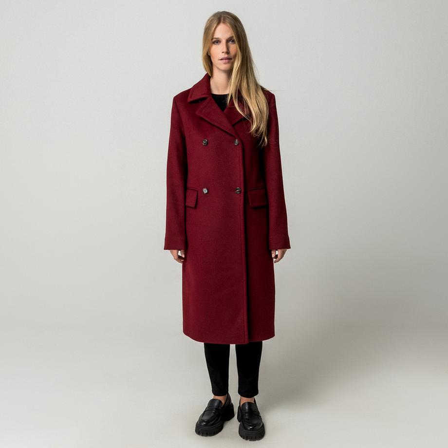 Manor Woman Cappotto Lungo a Doppio Petto  