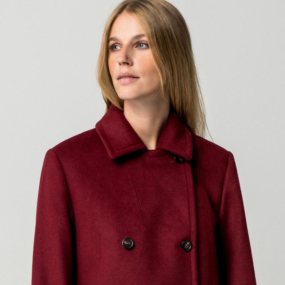 Manor Woman Cappotto Lungo a Doppio Petto  