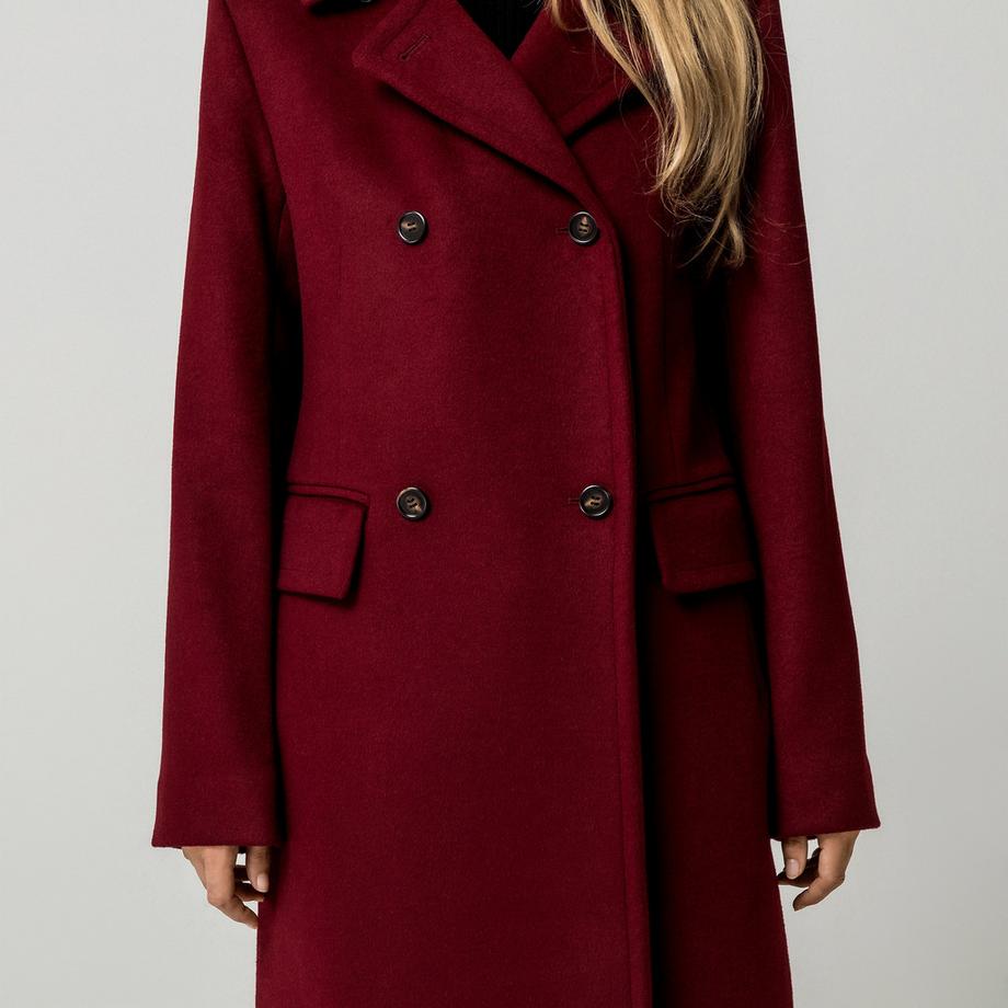 Manor Woman Cappotto Lungo a Doppio Petto  