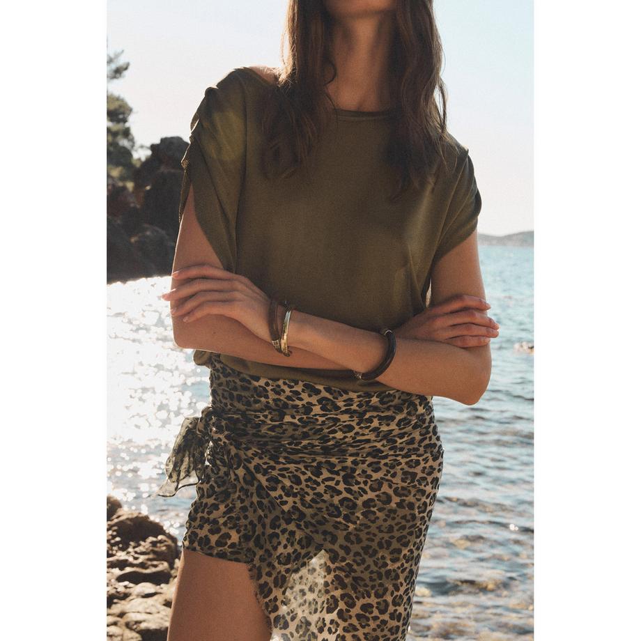 Caroll Sciarpa Stampa Leopardata  