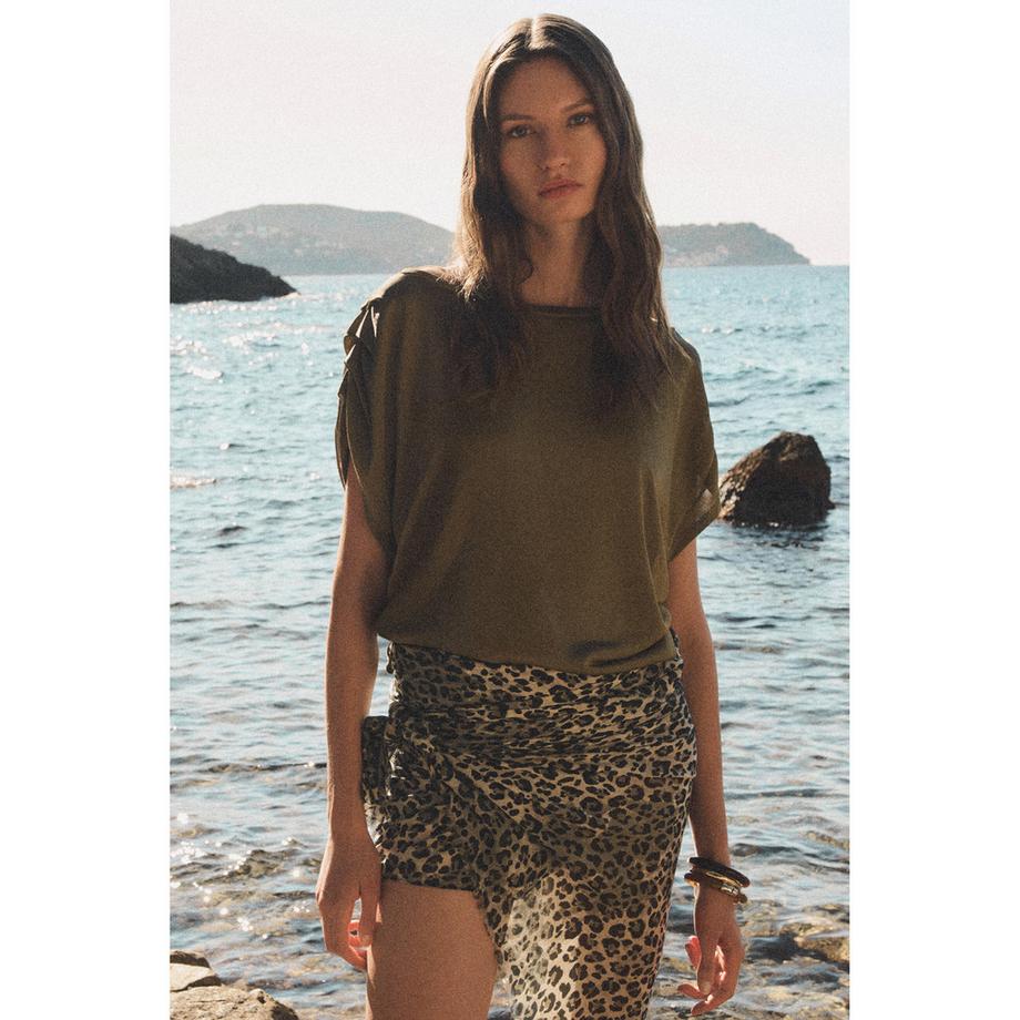 Caroll Sciarpa Stampa Leopardata  