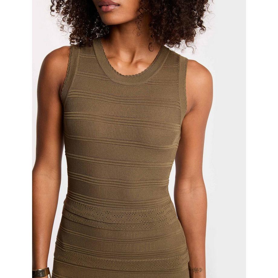 MORGAN Robe midi étagée sans manches  