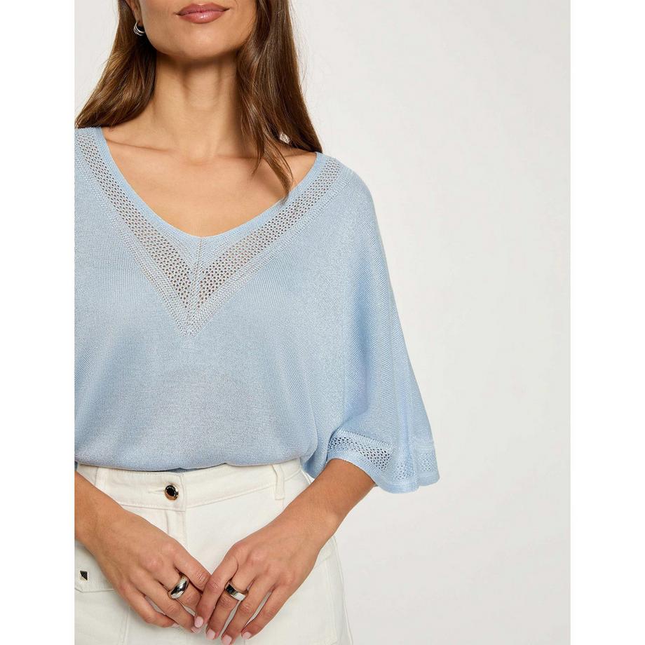 MORGAN Pull Manches Courtes Col V  