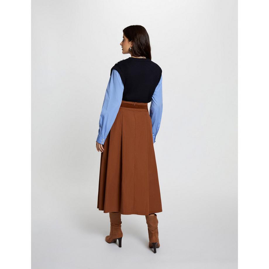 MORGAN Chemise manches longues avec gilet tricoté pour look superposé  