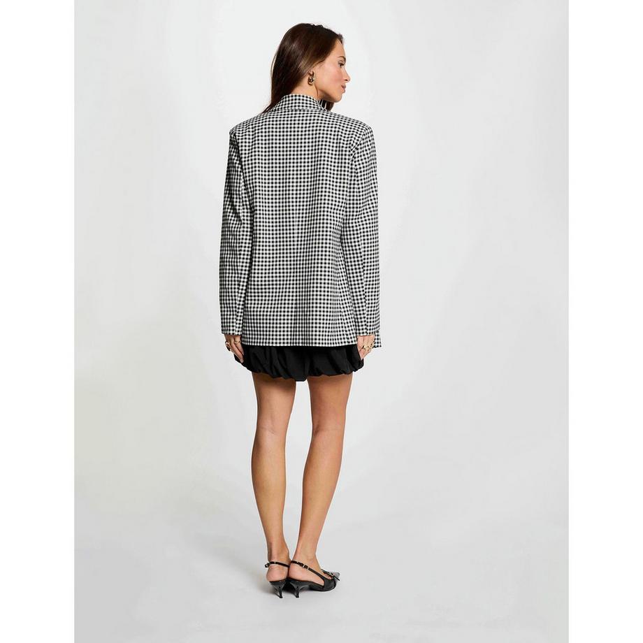 MORGAN Blazer Croisé Motif Vichy  